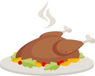 turkey on dishes PNG, SVG