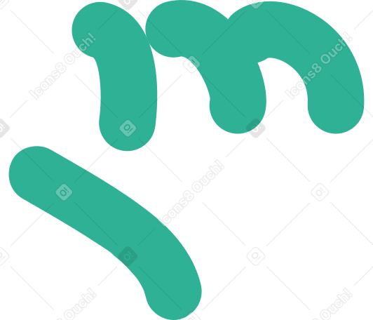 green four fingers PNG, SVG