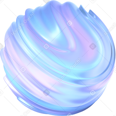 Illustrazione animata 3D Vortice sferico di luce pastello in GIF, Lottie (JSON), AE