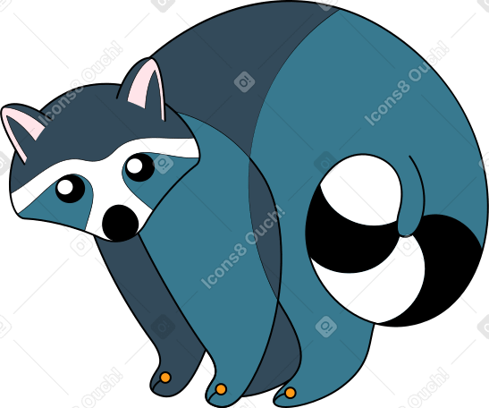 raccoon Illustration in PNG, SVG