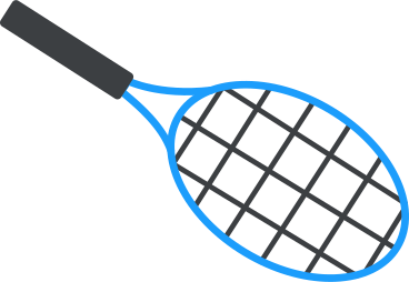 blue racket PNG, SVG