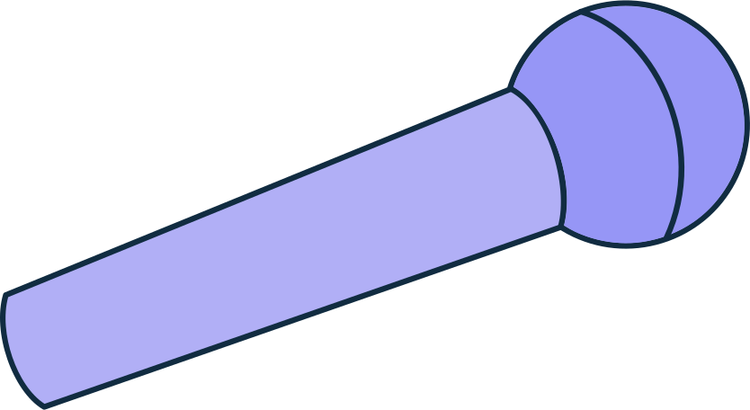 purple microphone Illustration in PNG, SVG
