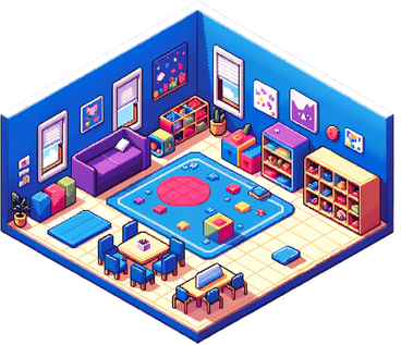 Секция детского сада или игровая комната в PNG, SVG