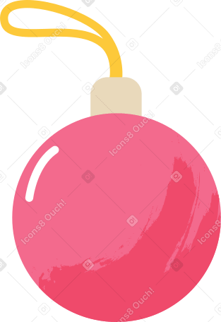 pink christmas ball Illustration in PNG, SVG