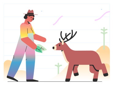 Feed a deer PNG, SVG