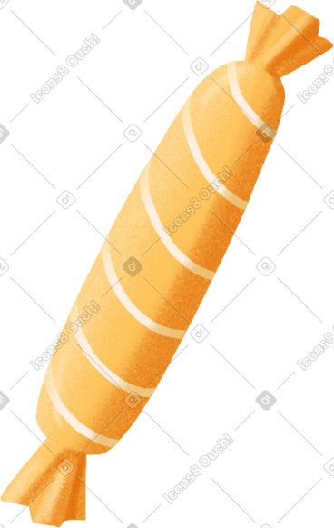 Yellow striped candy PNG, SVG