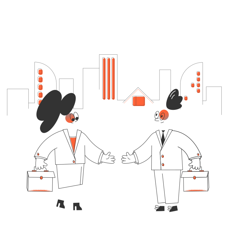 Business negotiation Clipart illustration in PNG, SVG