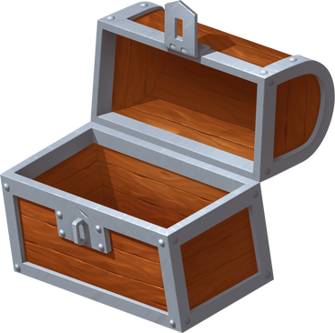 opened wooden chest PNG, SVG