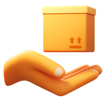 hand with box PNG, SVG