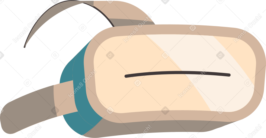 beige virtual reality glasses PNG, SVG