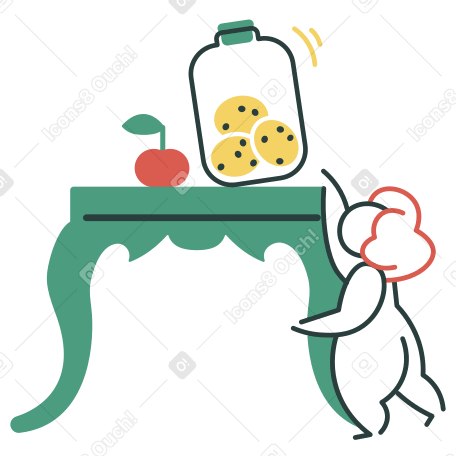 Illustration Essayer d'obtenir un cookie aux formats PNG, SVG