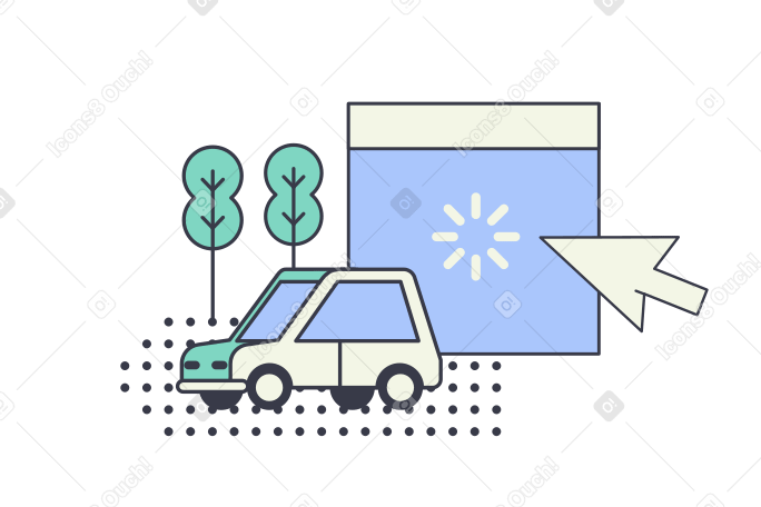 Waiting for a car  Illustration in PNG, SVG