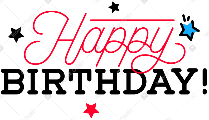 lettering happy birthday! PNG, SVG