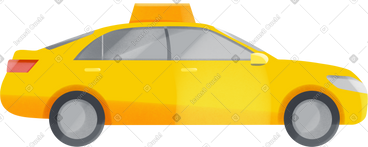 Yellow taxi PNG, SVG