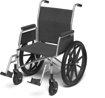 wheelchair left view PNG, SVG