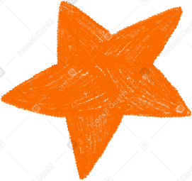 orange star Illustration in PNG, SVG