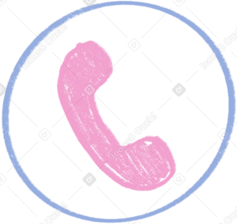 pink and blue phone icon PNG, SVG