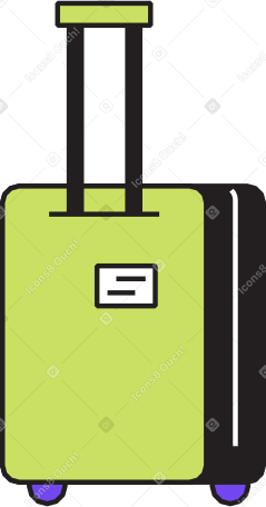 maleta verde PNG, SVG
