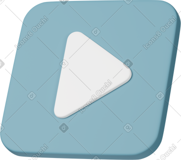 Blue play button PNG, SVG