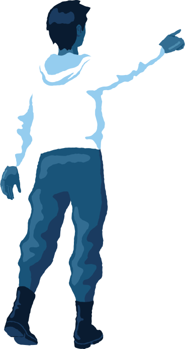 Homem apontando para trás PNG, SVG