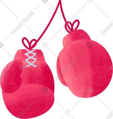 Red boxing gloves PNG, SVG