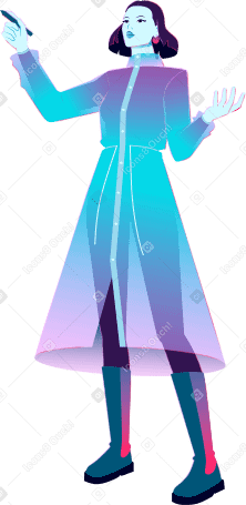 woman with a pen PNG, SVG