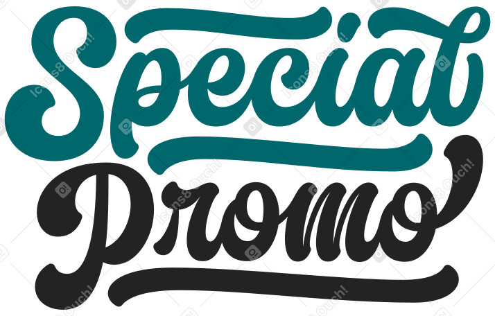 lettering special promo Illustration in PNG, SVG