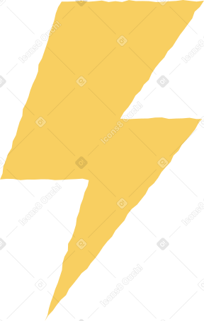 желтая молния в PNG, SVG