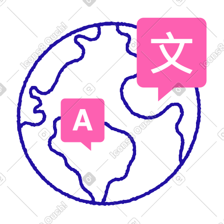 Learning languages anywhere in the world PNG, SVG