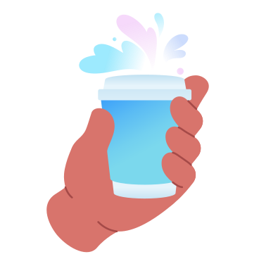 Hand holding a cup of coffee PNG, SVG