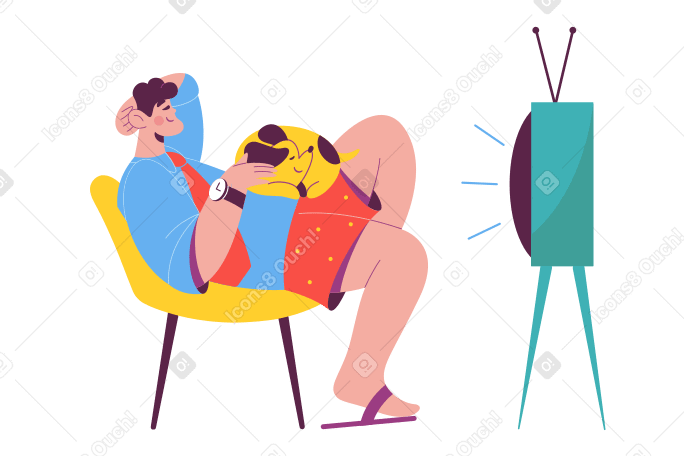 Chilling Illustration in PNG, SVG