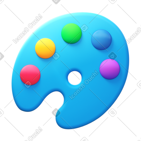 3D paint palette PNG, SVG