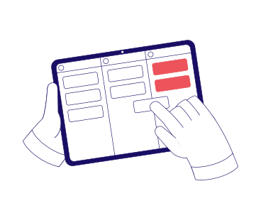 Kanban-board auf einem tablet PNG, SVG