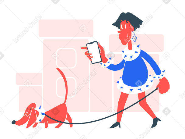 Walking with dog PNG, SVG