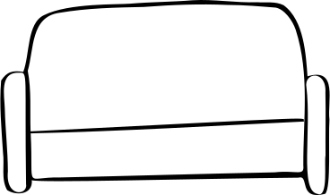 Grand canapé blanc PNG, SVG