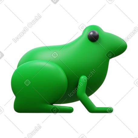 3D frog PNG, SVG