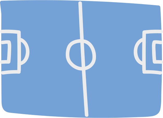 Illustration terrain de football aux formats PNG, SVG