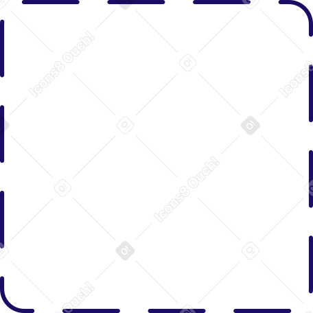dashed square PNG, SVG