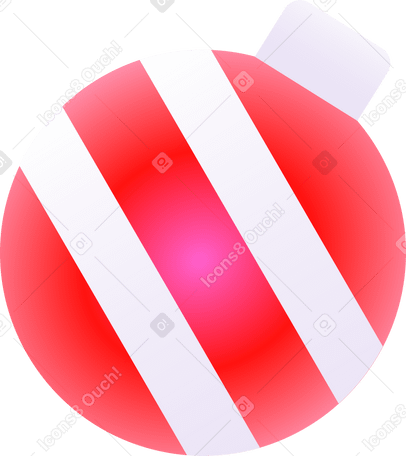striped christmas ornament PNG, SVG