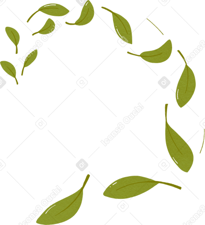 spinning green leaves в PNG, SVG