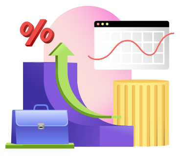 Business analytics with growing profits PNG, SVG