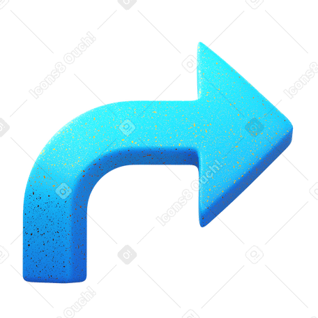 3D arrow redo Illustration in PNG, SVG