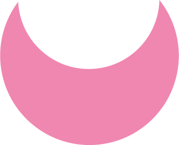 Pink crescent PNG, SVG
