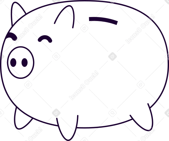 흰 돼지 저금통 PNG, SVG