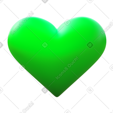 Green heart  PNG, SVG