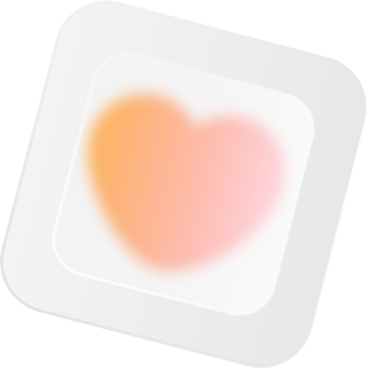 heart icon glass morphism PNG, SVG