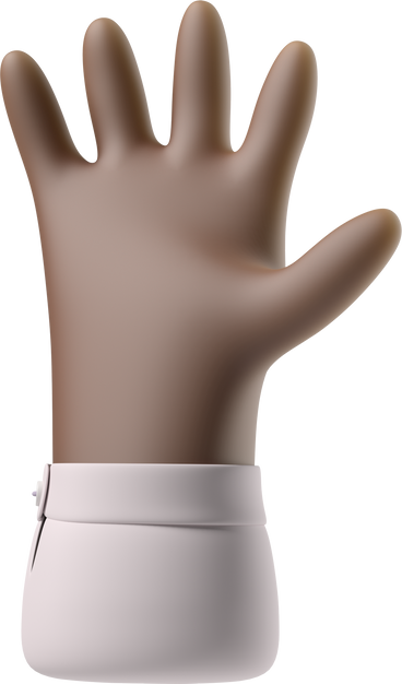 Black skin hand with fingers splayed PNG, SVG