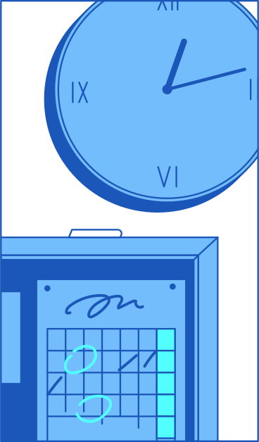 Frame with wall clock PNG, SVG