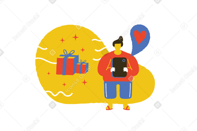Sending the gift  PNG, SVG