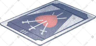 Tarot card with heart PNG, SVG